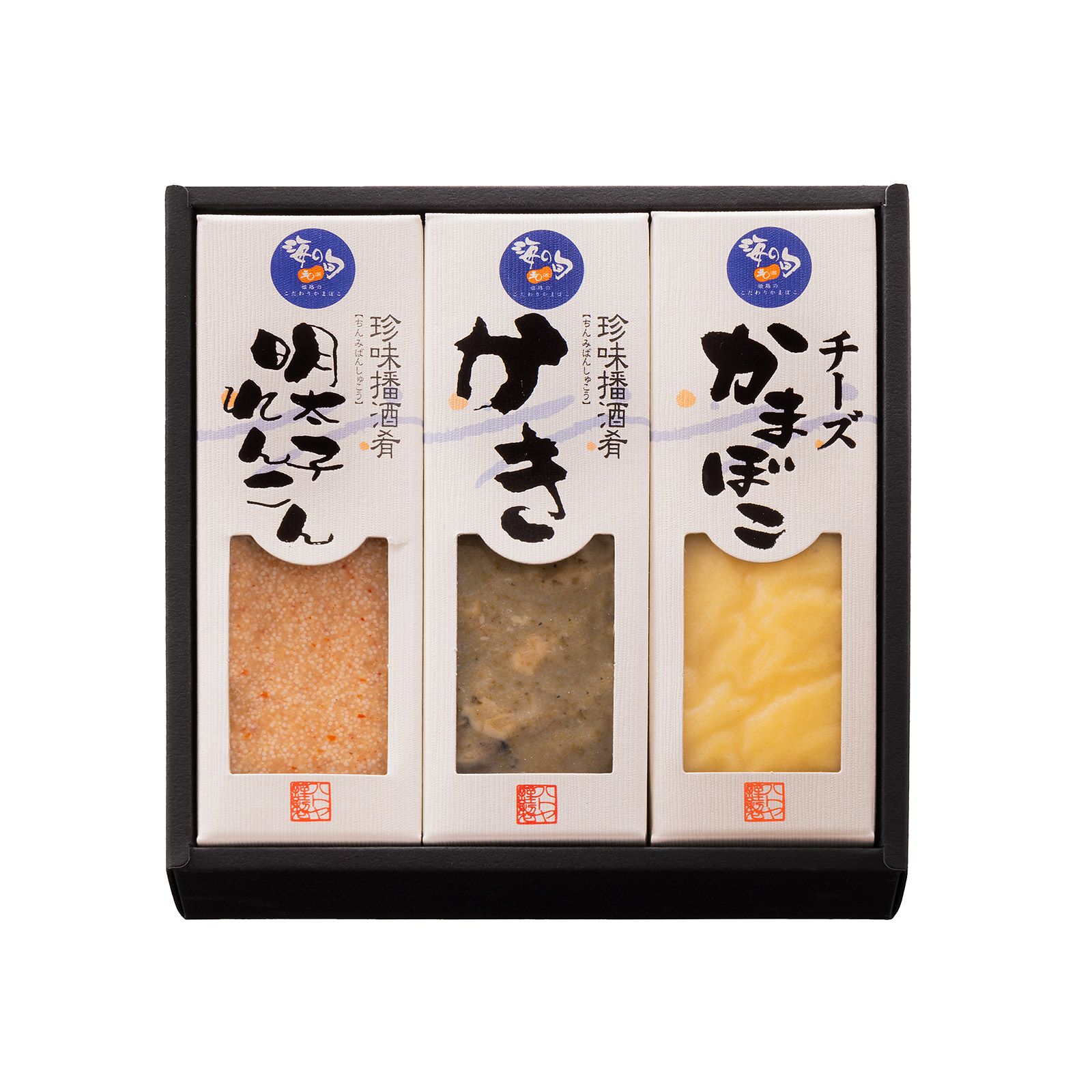 珍味播酒肴『かき・明太子れんこん』とチーズかまぼこのセット （化粧